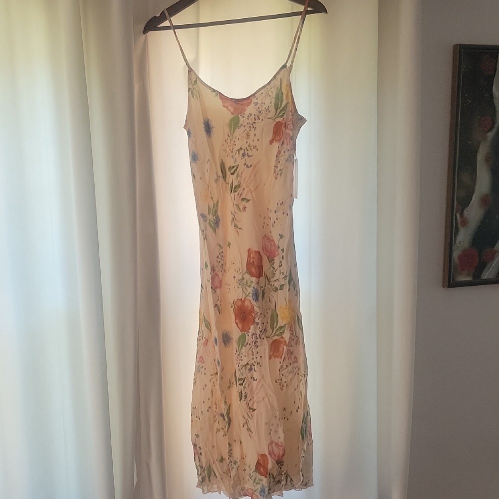 Reformation Floral Midi Dress - Cream and Multicolor